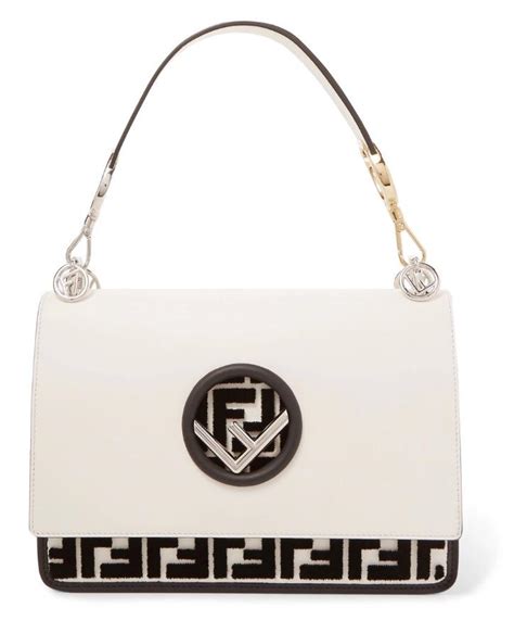 fendi shopping bag black and white|fendi black shoulder bag.